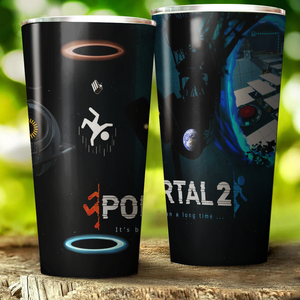 Portal 2 Video Game Insulated Stainless Steel Tumbler 20oz / 30oz 30oz  