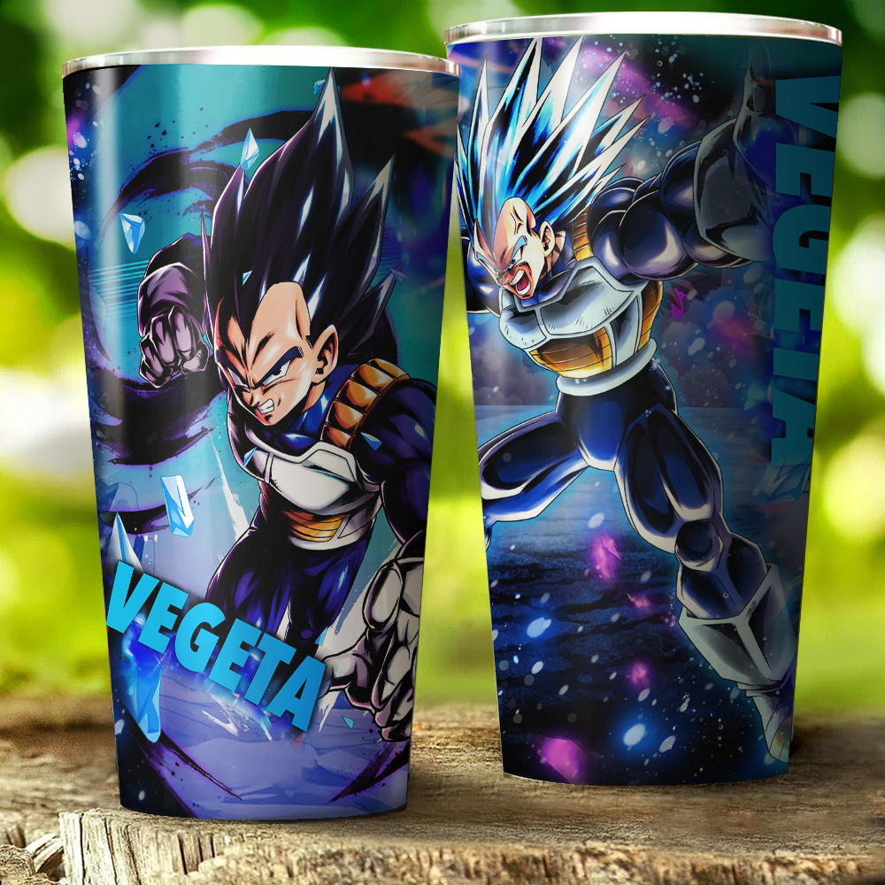  Dragon Ball Z Vegeta Shaker Bottle, 20 oz Sport Tumbler Bottle, Includes Blender Ball & Ounce Measurement, Features Vegeta, Officially  licensed