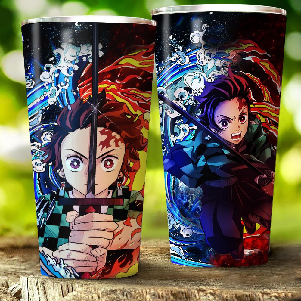 Anime Demon Vs Tesla Tumbler, Colorful Tumbler, Colorful Ski - Inspire  Uplift