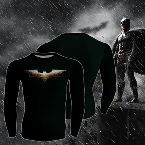 The Dark Night 2008 Batman Cosplay Long Sleeve Compression T-shirt US/EU XXS  