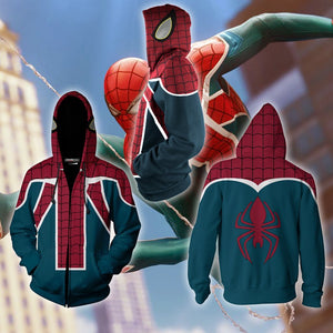 PS4 Spider-UK Cosplay New Look Zip Up Hoodie Jacket XS  