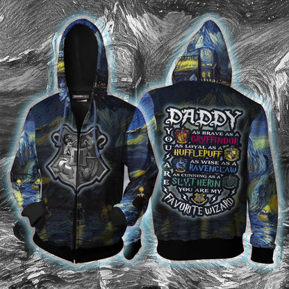Daddy - You Are My Favorite Wizard Harry Potter Unisex 3D T-shirt Zip Hoodie S 