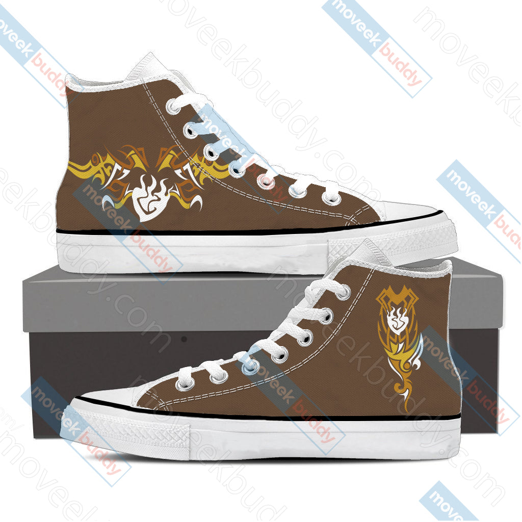 RWBY Yang Xiao Long Symbol High Top Shoes Men SIZE 36 