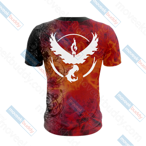 Pokemon Go - House Valor The Flame In the Night Unisex 3D T-shirt   
