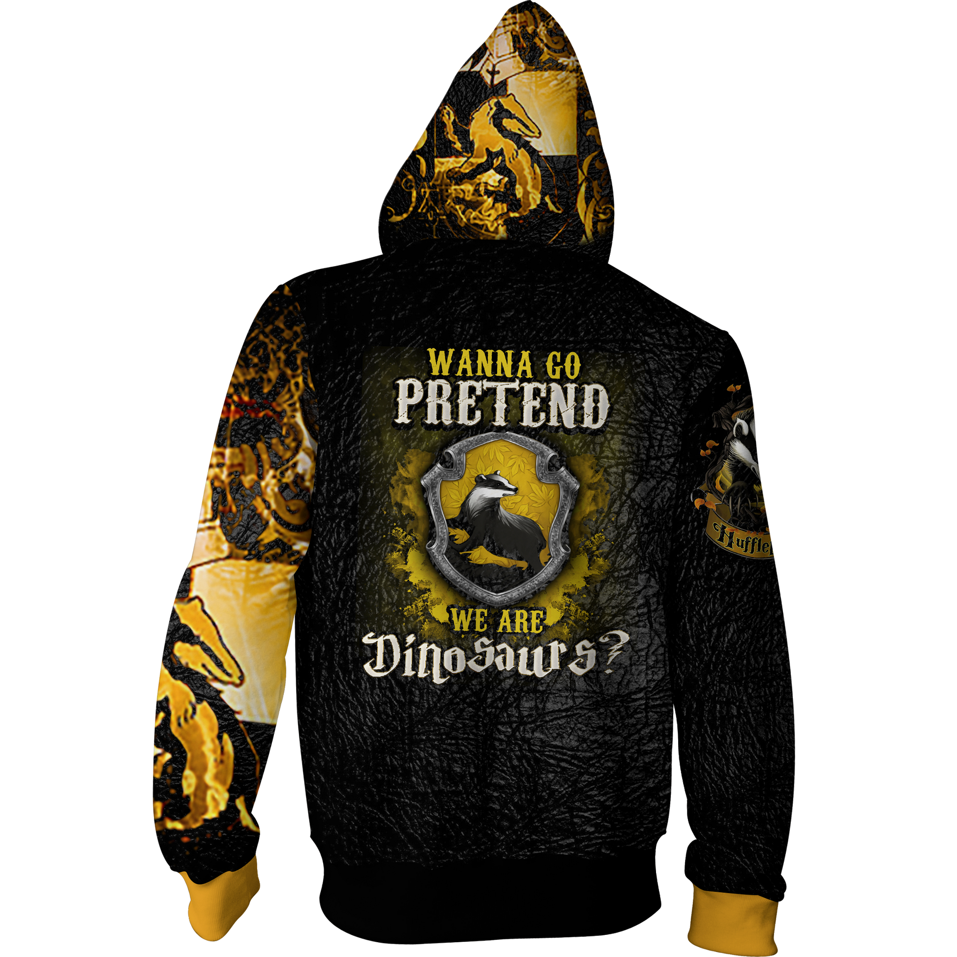 Hufflepuff Harry Potter Zip Up Hoodie   