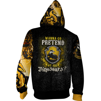 Hufflepuff Harry Potter Zip Up Hoodie   