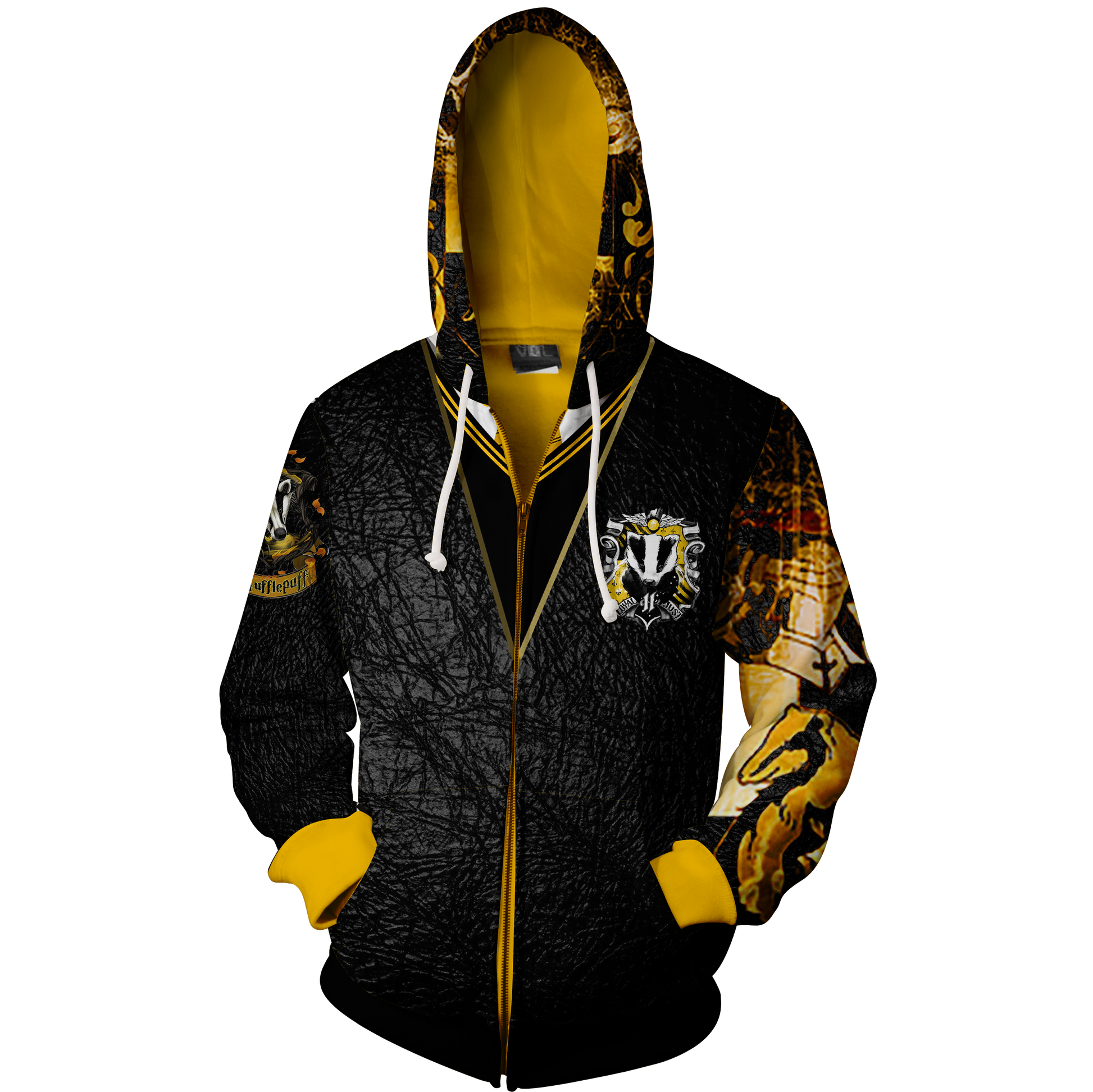 Hufflepuff Harry Potter Zip Up Hoodie   