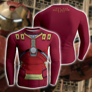 Iron Man Armor: Mark XLIV Cosplay Long Sleeve Compression T-shirt US/EU XXS  