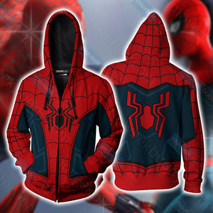 Spider-Man Suit Up Unisex 3D T-shirt Zip Hoodie XS 