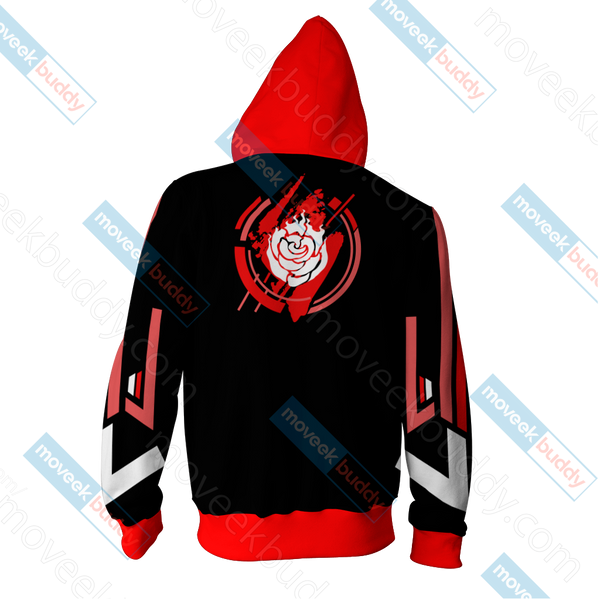 RWBY Ruby Rose New Zip Up Hoodie MoveekBuddyShop