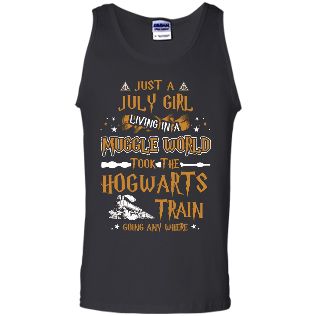 Harry Potter T-shirt Just A July Girl Living In A Muggle World Black S 