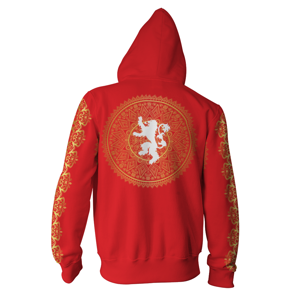 House Lannister Game Of Thrones New Zip Up Hoodie   