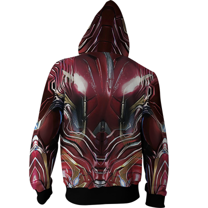 Iron Man (Tony Stark) Cosplay 3D Zip Up Hoodie   