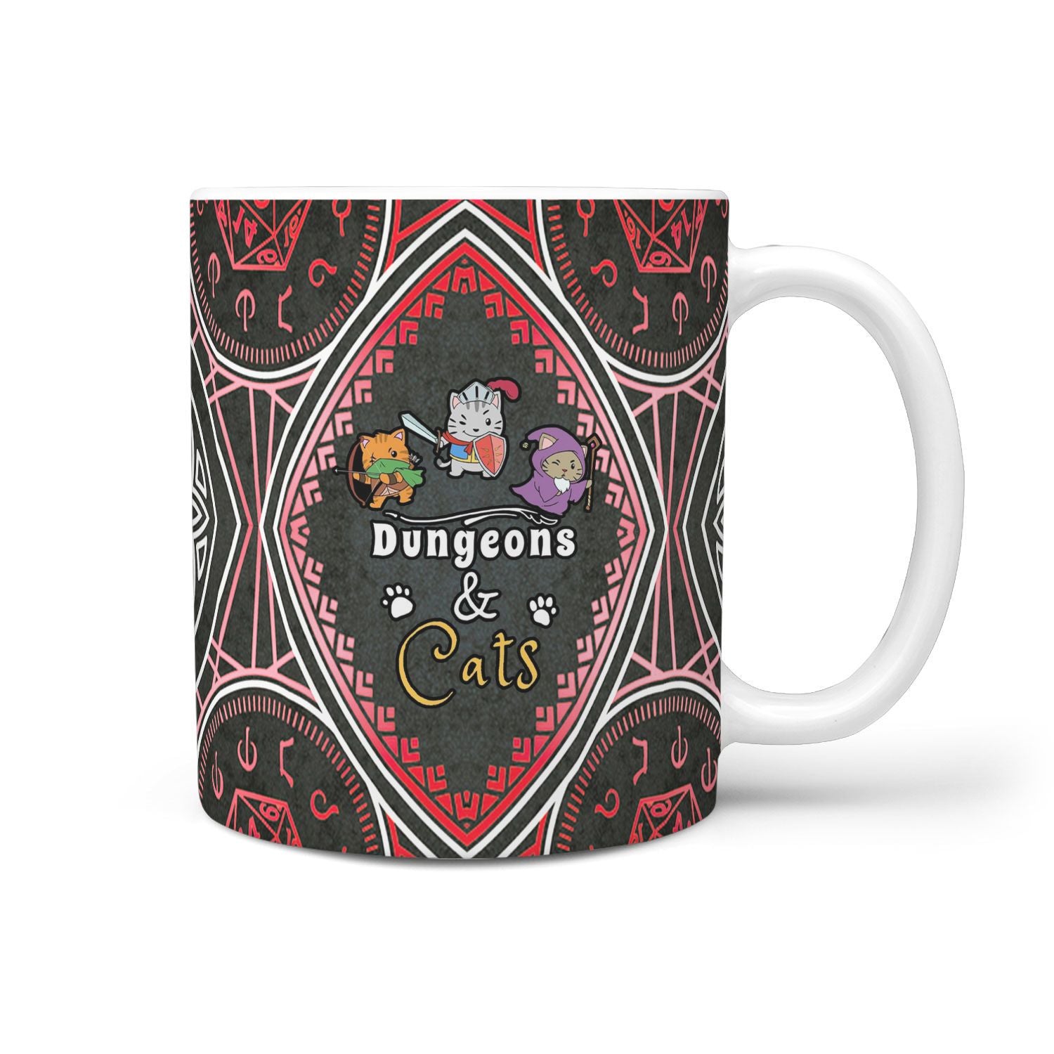 Dungeons And Cats 360 White Mug   