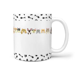 Cats And Their Backs White Mug   