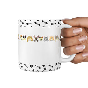 Cats And Their Backs White Mug   