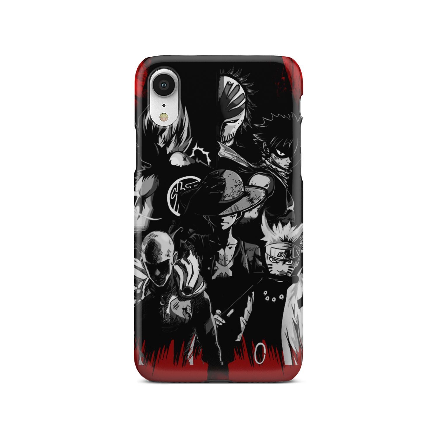 Naruto, Saitama, Luffy,  Luffy,, Goku and Kurosaki Phone Case iPhone Xr  