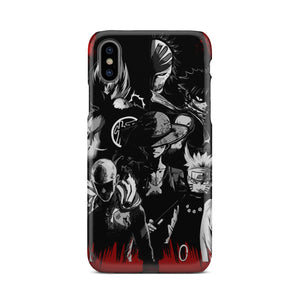 Naruto, Saitama, Luffy,  Luffy,, Goku and Kurosaki Phone Case iPhone X  