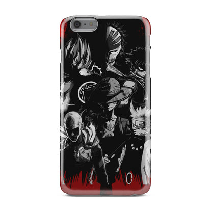 Naruto, Saitama, Luffy,  Luffy,, Goku and Kurosaki Phone Case iPhone 6s Plus  