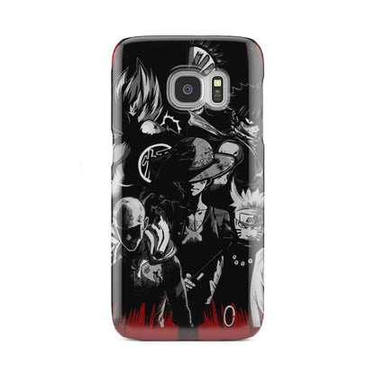 Naruto, Saitama, Luffy,  Luffy,, Goku and Kurosaki Phone Case Samsung Galaxy S7  
