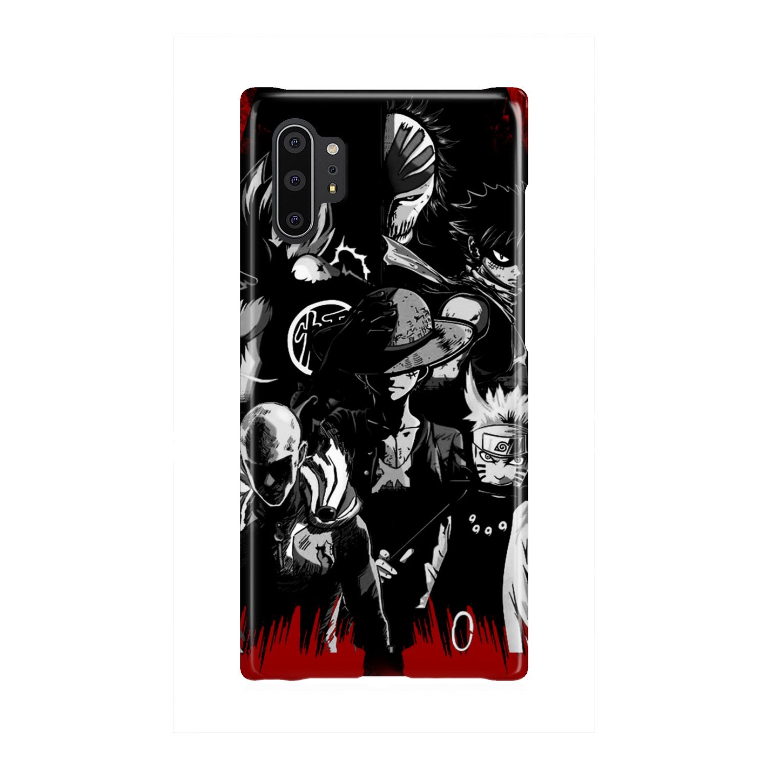 Naruto, Saitama, Luffy,  Luffy,, Goku and Kurosaki Phone Case Samsung Galaxy Note 10 Plus  