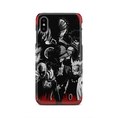 Naruto, Saitama, Luffy,  Luffy,, Goku and Kurosaki Phone Case iPhone Xs Max  