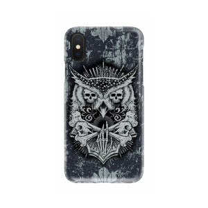 Aesthetic Owl Skull Phone Case   