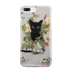 Black Cat And Flowers Phone Case iPhone 8 Plus  