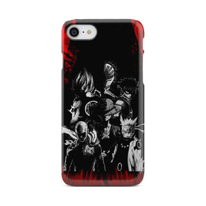 Naruto, Saitama, Luffy, Natsu, Goku and Kurosaki Phone Case iPhone 8  