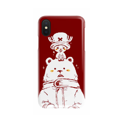 One Piece Chopper and Cute Bear Phone Case   