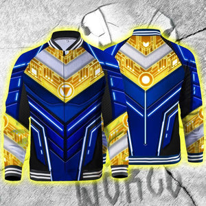 Power Ranger ZEO Cosplay Baseball Jacket US/EU XXS (ASIAN S) Blue Ranger 