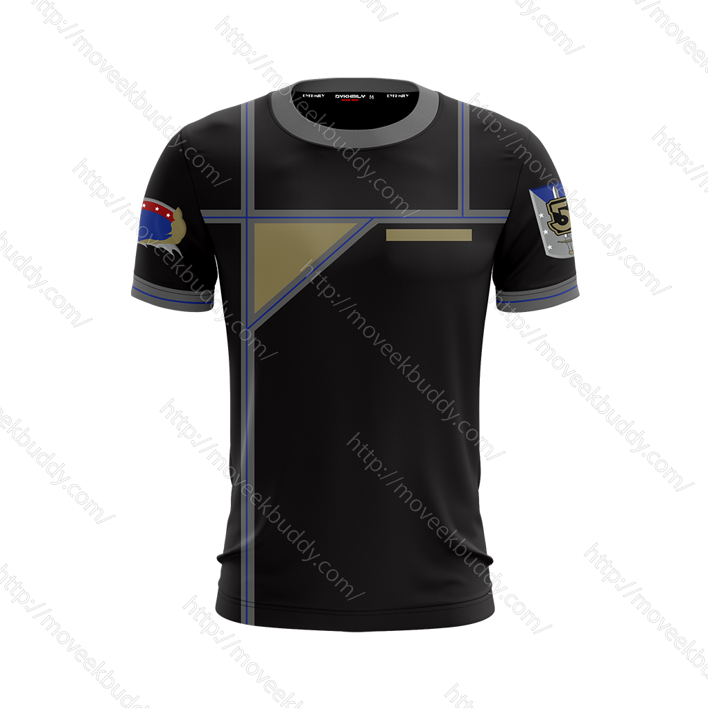 Babylon 5 Army Of Light Uniform Cosplay Unisex 3D T-shirt   