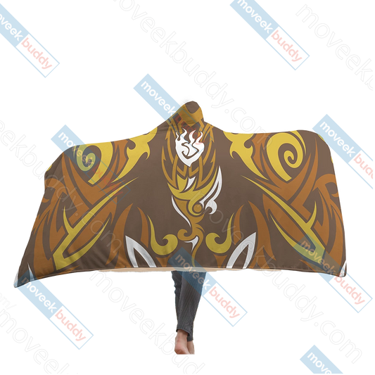 RWBY Yang Xiao Long Symbol Hooded Blanket Adult 80"x60"  