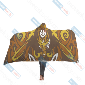 RWBY Yang Xiao Long Symbol Hooded Blanket Adult 80"x60"  