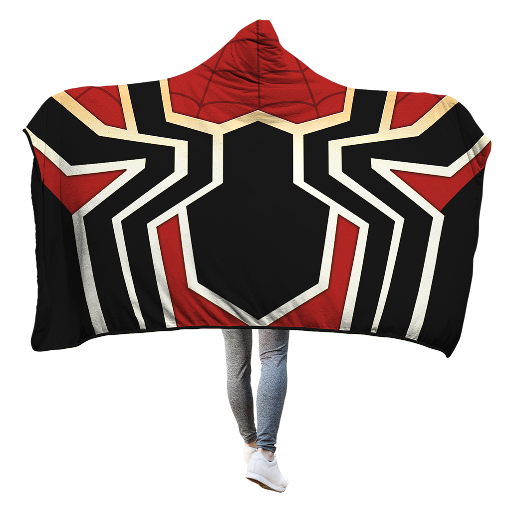 Spider-man 3D Hooded Blanket Adult 80"x60" Iron Spider Man 