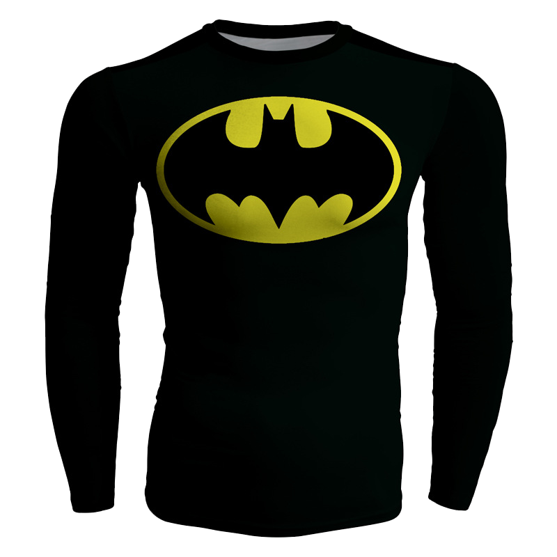 Batman Emblem Long Sleeve Compression T-shirt   