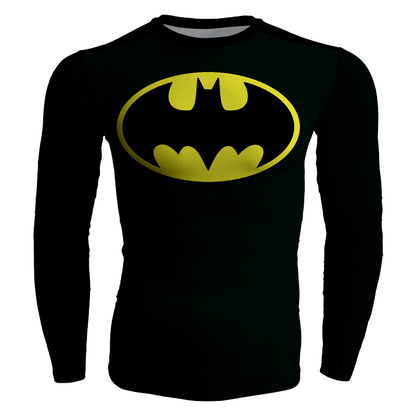 Batman Emblem Long Sleeve Compression T-shirt   