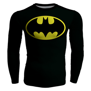 Batman Emblem Long Sleeve Compression T-shirt   