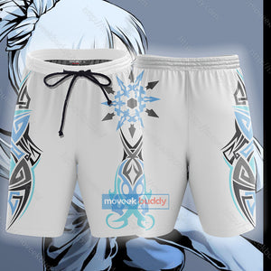 RWBY Weiss Schnee Symbol Unisex 3D T-shirt Beach Shorts S 