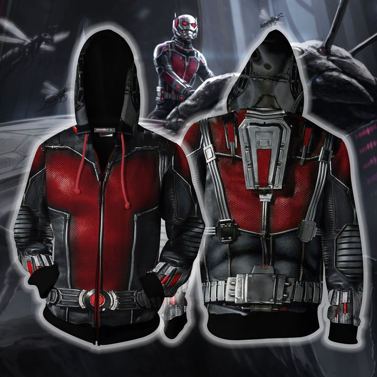 Ant Man Cosplay Zip Up Hoodie Jacket MoveekBuddyShop