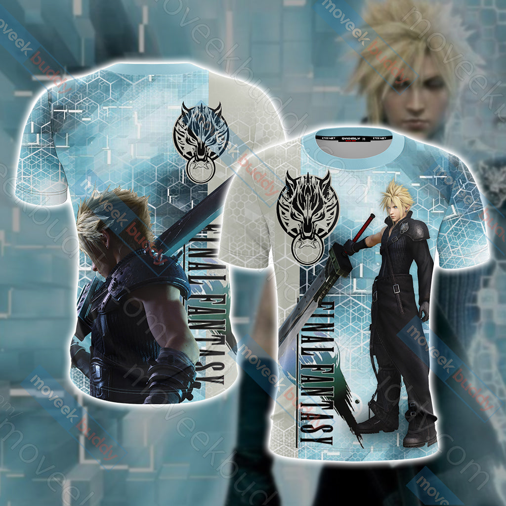 Final Fantasy - Cloud T-shirt Zip Hoodie Pullover Hoodie T-shirt 4XL 