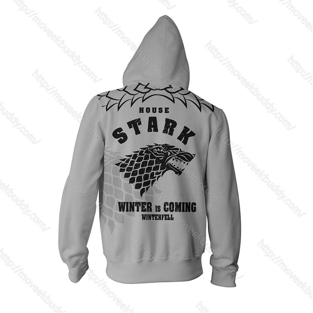 House Stark Game Of Thrones Zip Up Hoodie   