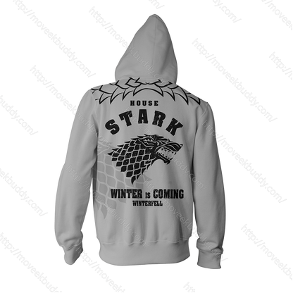 House Stark Game Of Thrones Zip Up Hoodie   