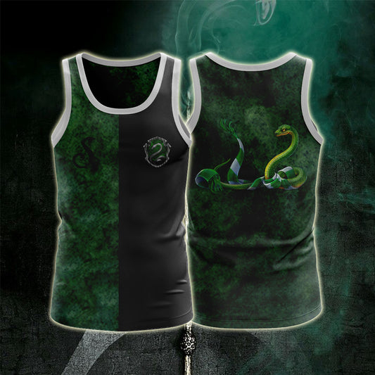 The Slytherin Snake Hogwarts Harry Potter 3D Tank Top S  