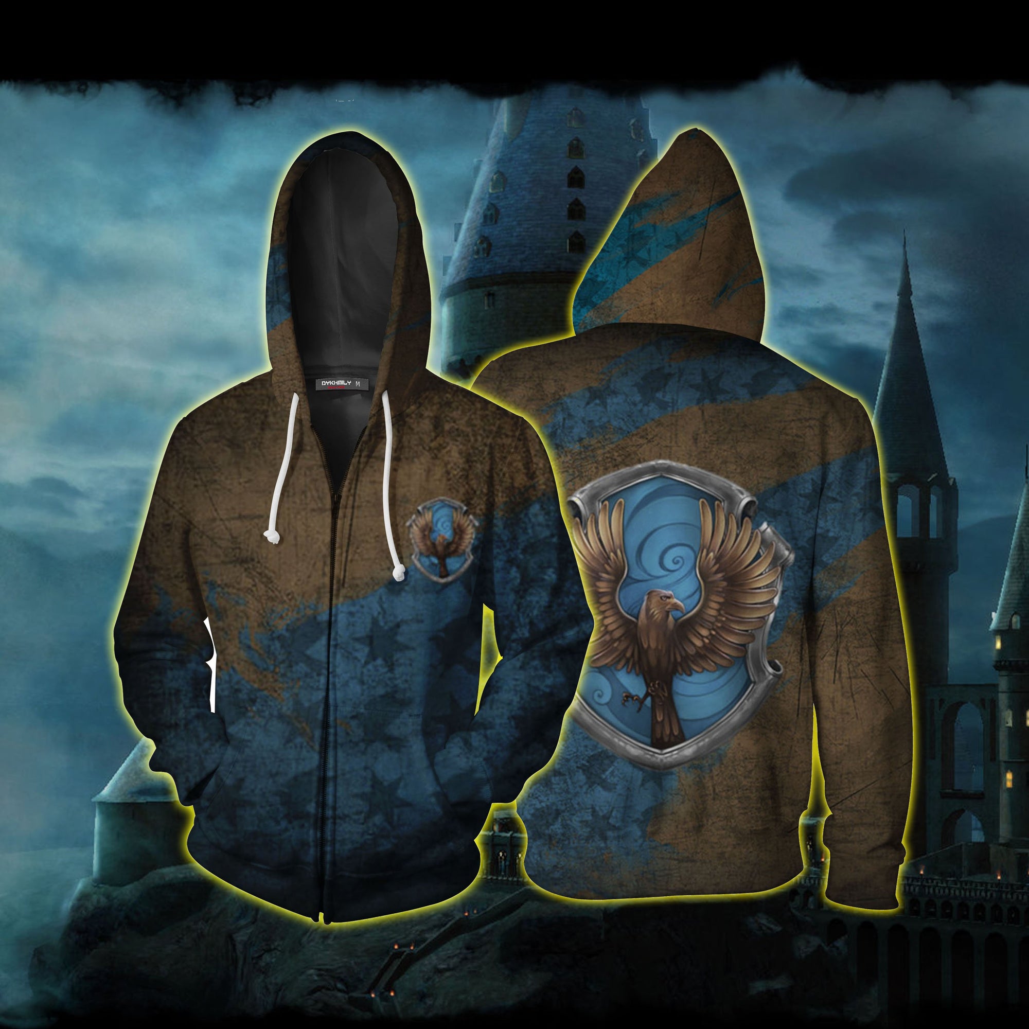 Harry Potter Ravenclaw House Zip Up Hoodie S  