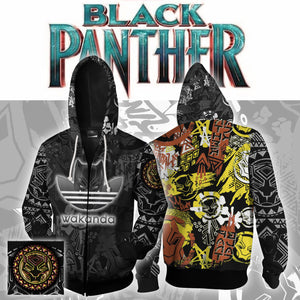 Wakanda Black Panther Zip Up Hoodie   