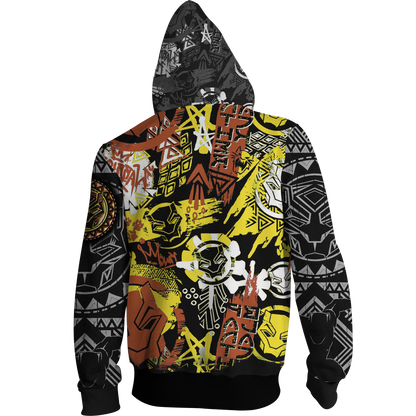 Wakanda Black Panther Zip Up Hoodie   