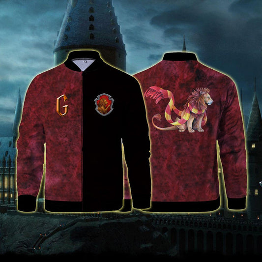 The Gryffindor Lion Hogwarts Harry Potter Baseball Jacket US/EU XXS (ASIAN S)  