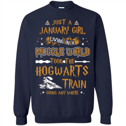 Harry Potter T-shirt Just A January Girl Living In A Muggle World   