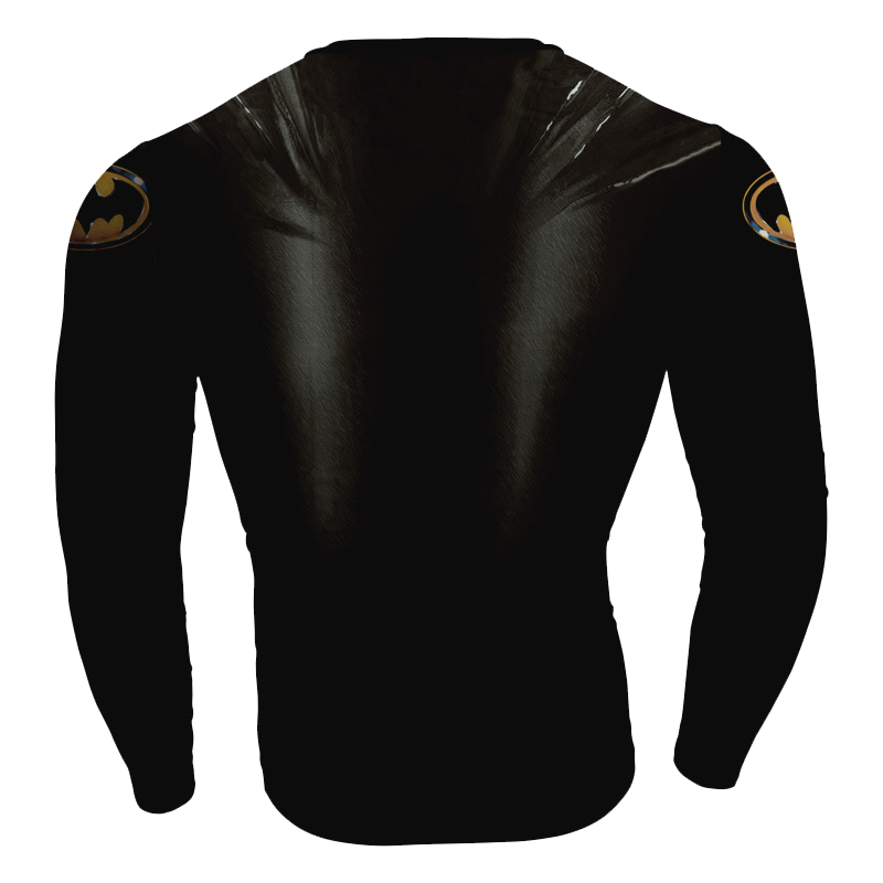 Justice League Batman Cosplay Long Sleeve Compression T-shirt   